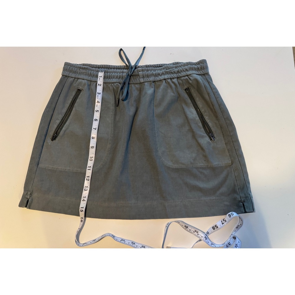 Athleta Olive Green Farallon Skirt Women 10 Utility Mini Drawstring